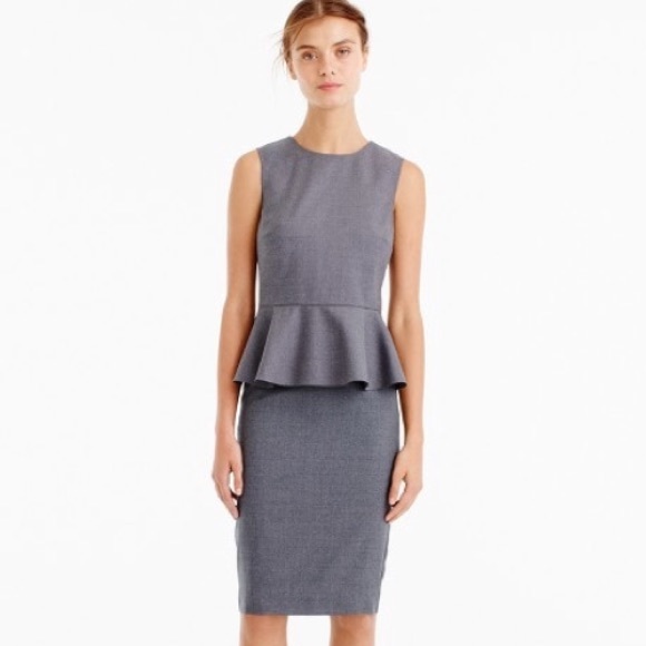 J. Crew Tops - • J. Crew • Peplum Top Wool Gray 00P